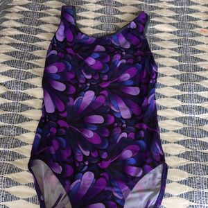 Purple gymnastics leotard